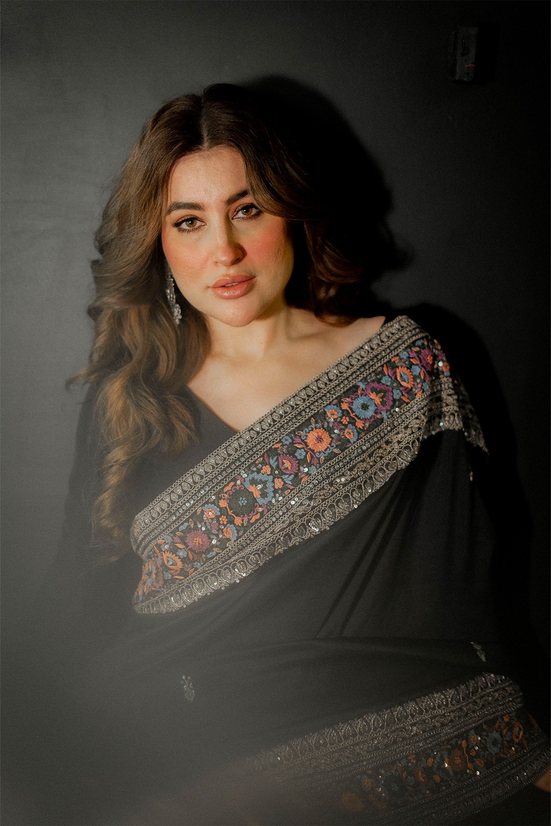 saree2 Black Saree by Nadia Khan Official