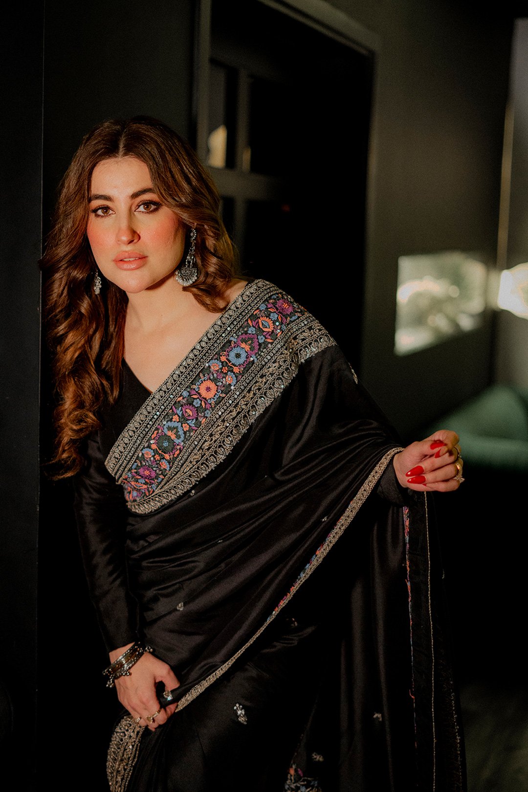 Black Saree By Nadia Khan Studio Black Saree By Nadia Khan Studio