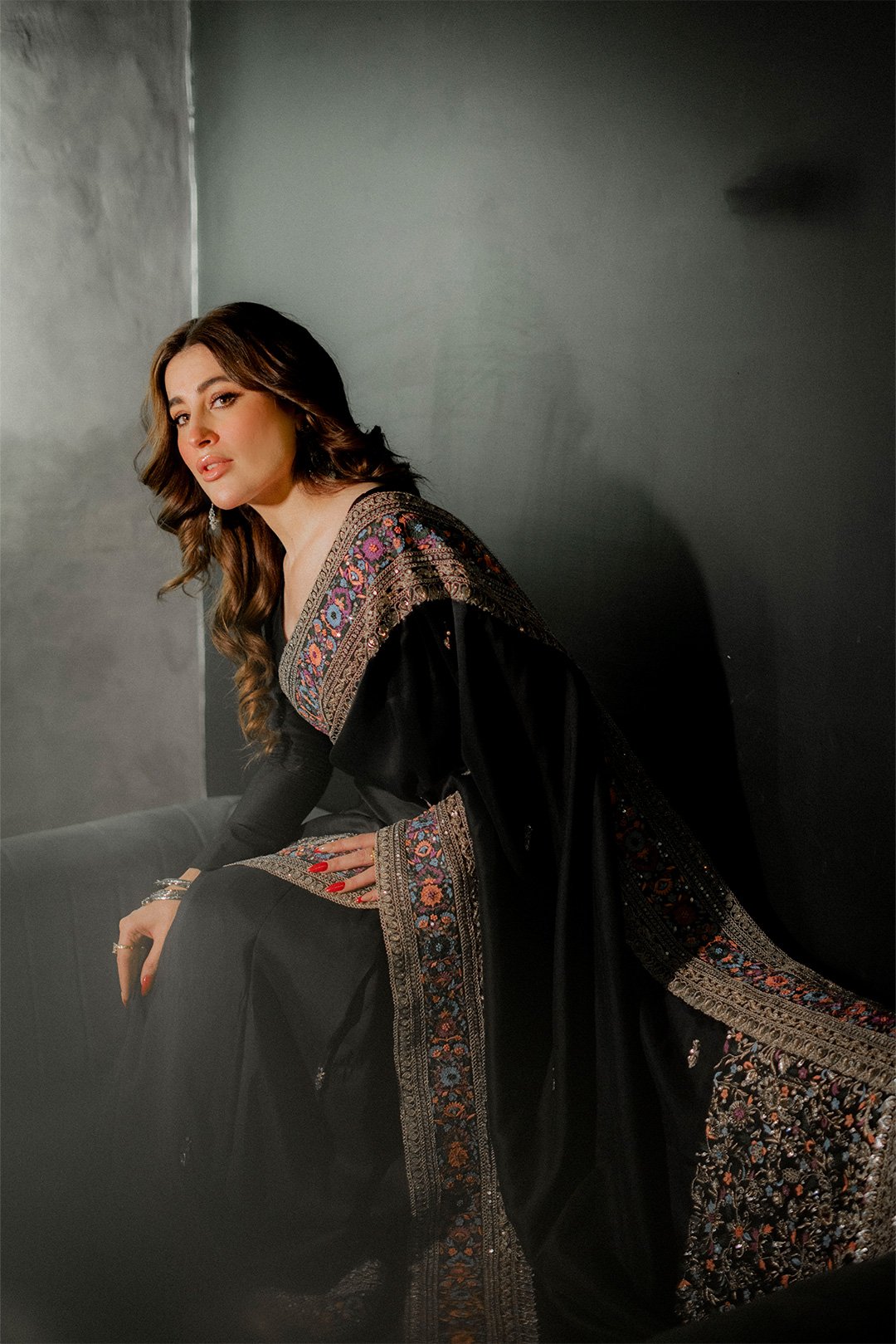 Black Saree By Nadia Khan Studio Black Saree By Nadia Khan Studio